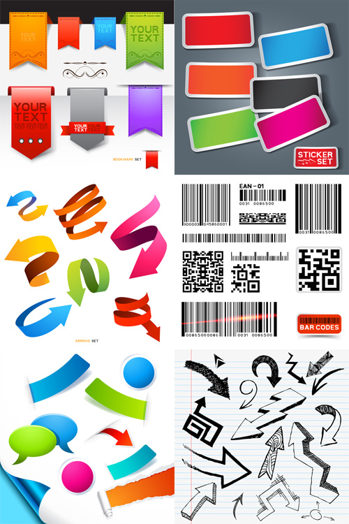 Vector Labels and Stickers Set