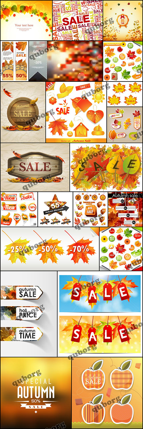 Stock Vector - Autumn Sale