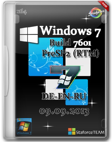 Windows 7 Build 7601 x64 PreSP2 (RTM) DE-EN-RU (09.09.2013) StaforceTEAM
