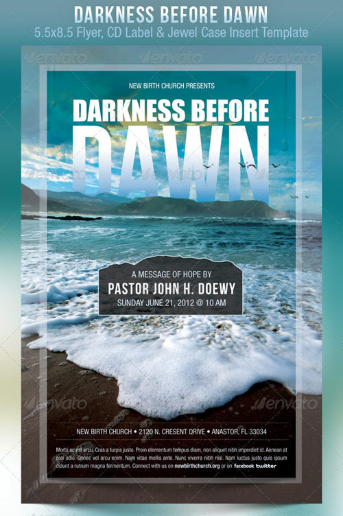 Darkness Before Dawn Church Flyer
