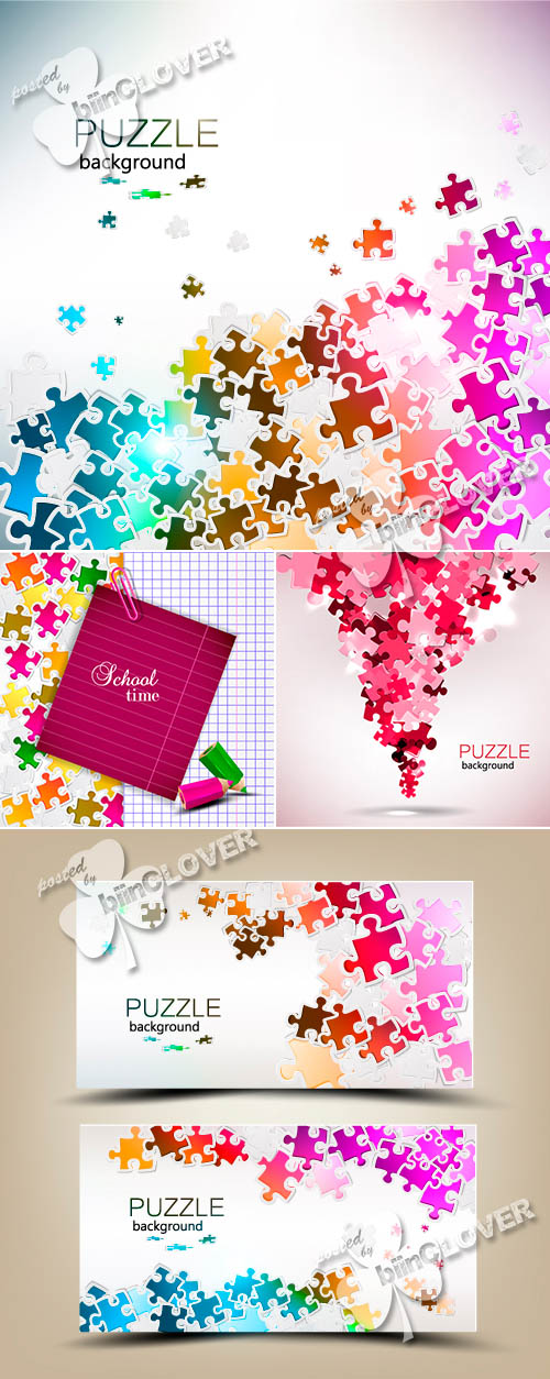Background with puzzle pieces 0485