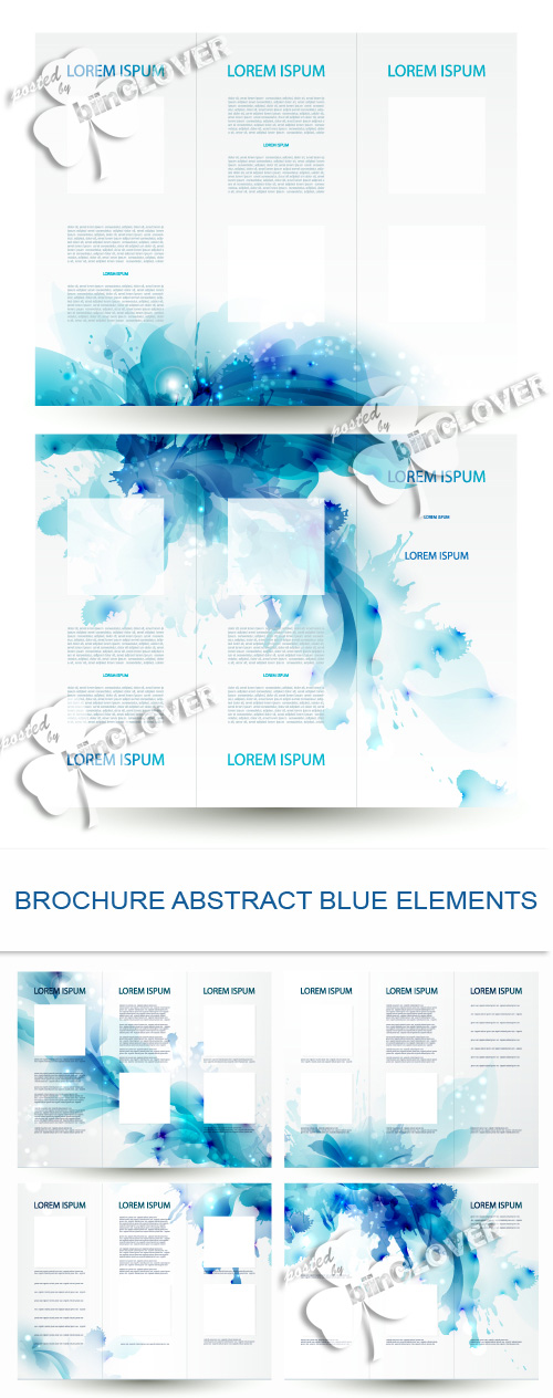 Brochure abstract blue elements 0485