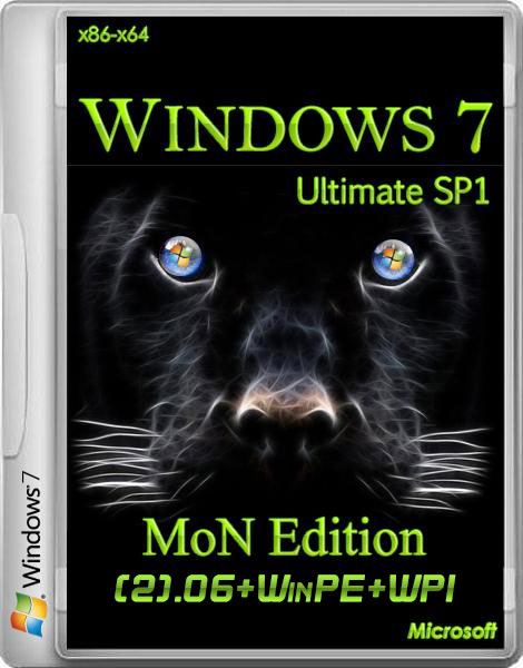 Windows 7 SP1 Ultimate MoN Edition x86/x64 2.06 +WinPE+WPI (2013/RUS)
