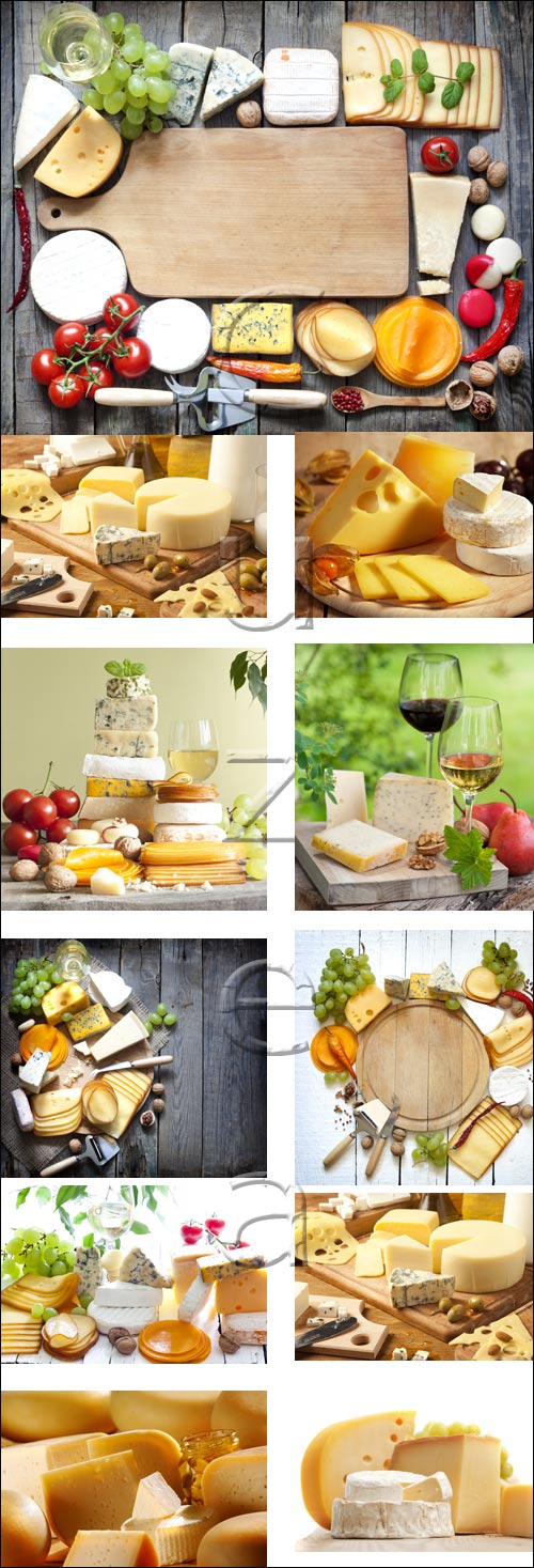 Cheese on wood, 5 - stock photo