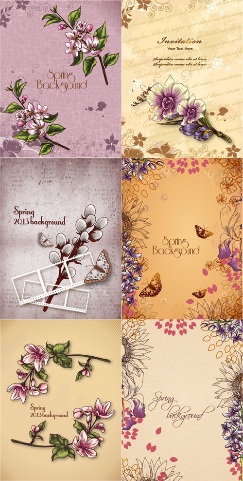 Spring Floral Illustrations Set 8