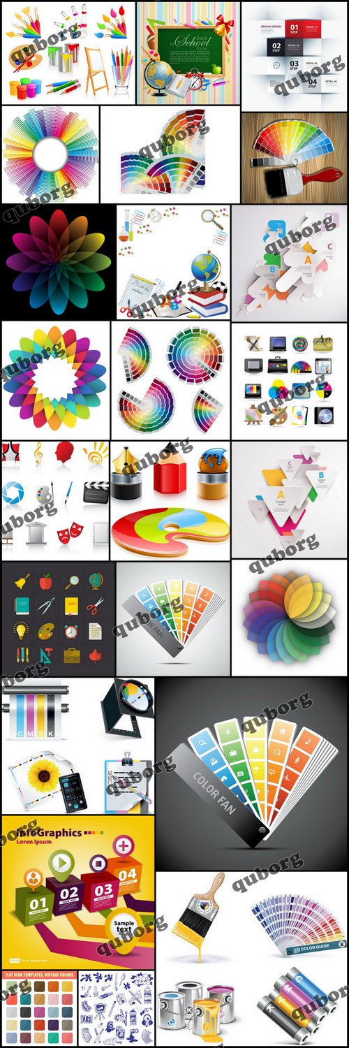 Stock Vector - Painting Icons
