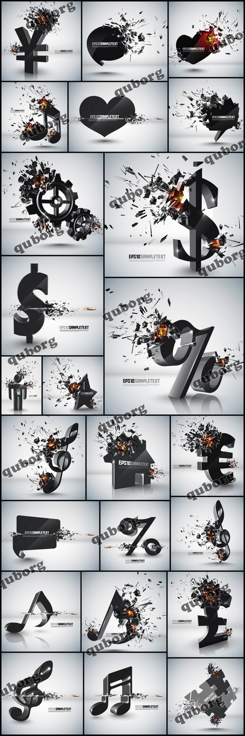 Stock Vector - Abstract Crushing