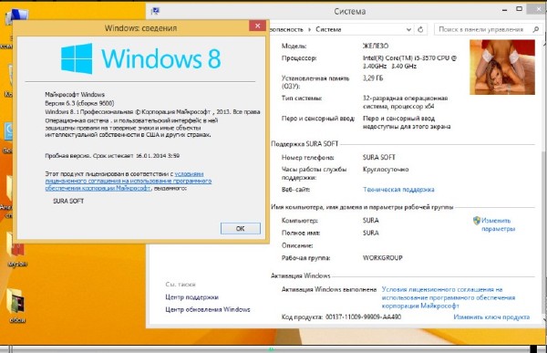 Windows 8.1 RTM 9600 Professional Final СУРА SOFT (x86/2013/RUS) Офіційні російські версії