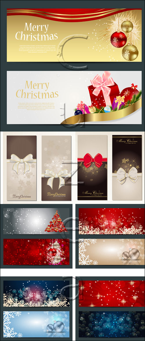 Banners for new year holidays 2014 - vector stock
