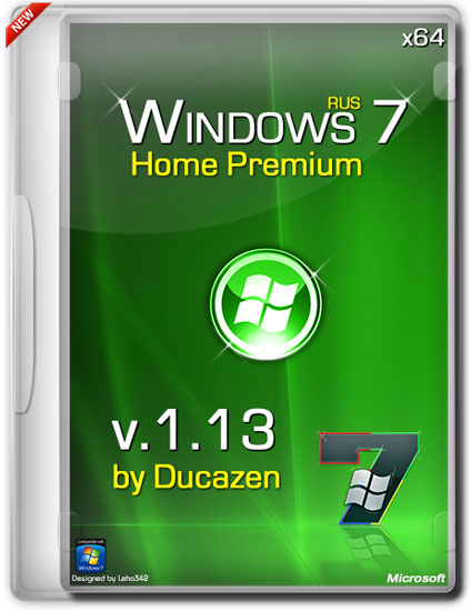 Windows 7 SP1 Home Premium x64 v.1.13 by Ducazen (RUS/2013)
