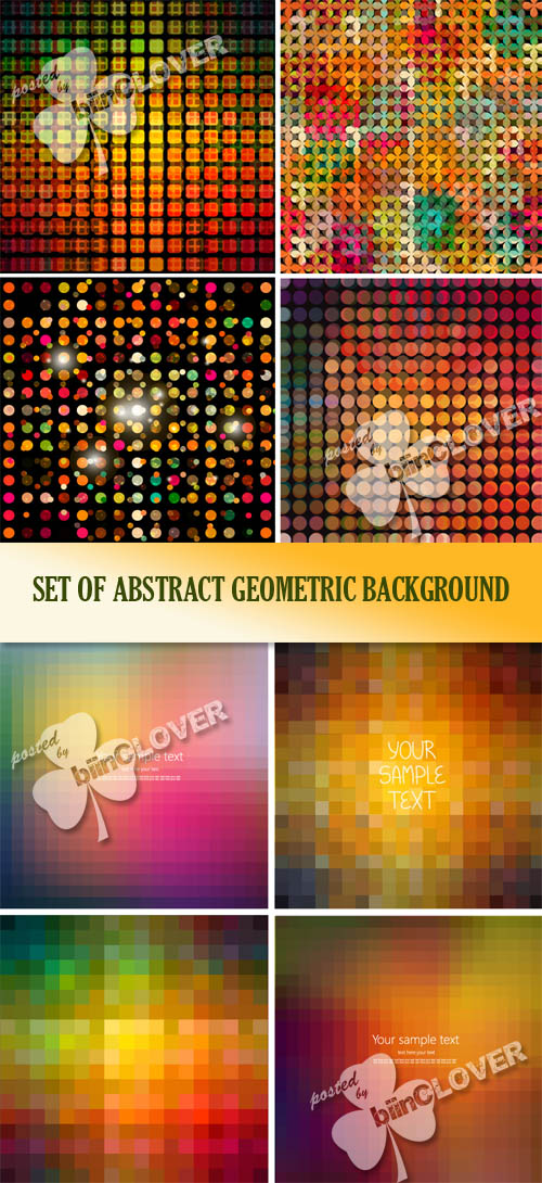 Set of abstract geometric background 0497