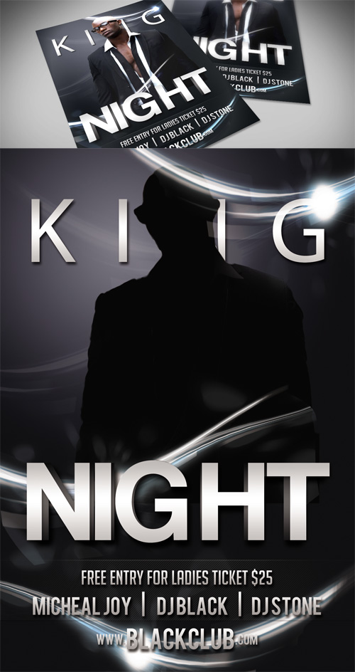 King Night Flyer Template PSD