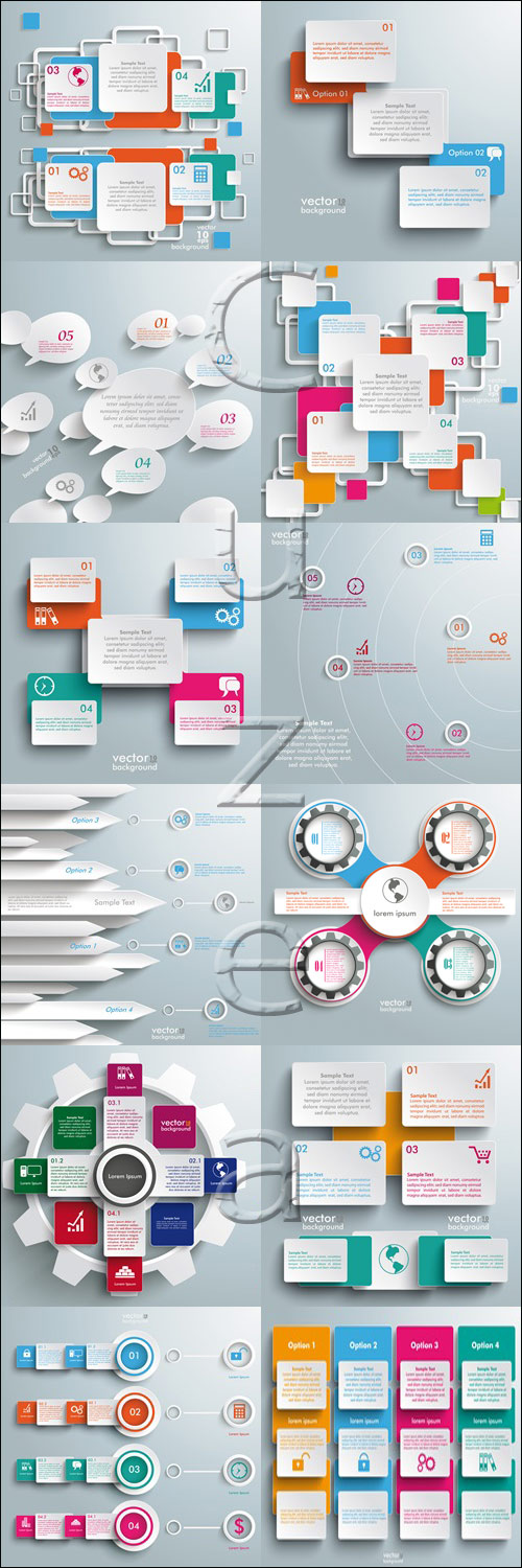 Infographic  vector abstraction elements, 82