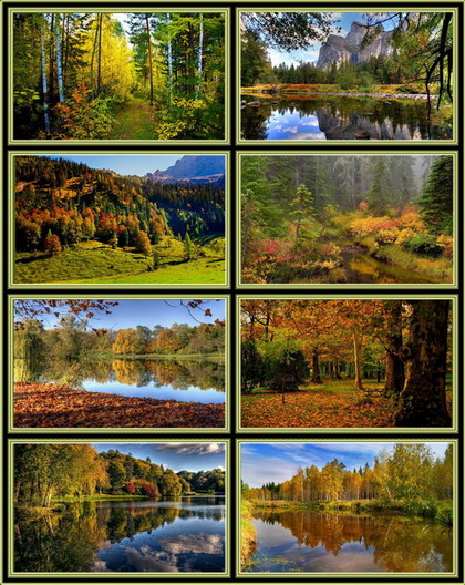 Autumn landscapes wallpapers on a desktop