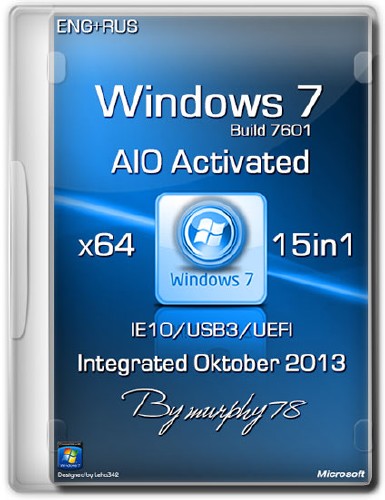 Windows 7 x64 SP1 15in1 AIO Activated Integrated Oktober 2013 (ENG/RUS)
