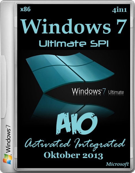 Windows 7 x86 SP1 4in1 AIO Activated Integrated Oktober 2013 (ENG/RUS)