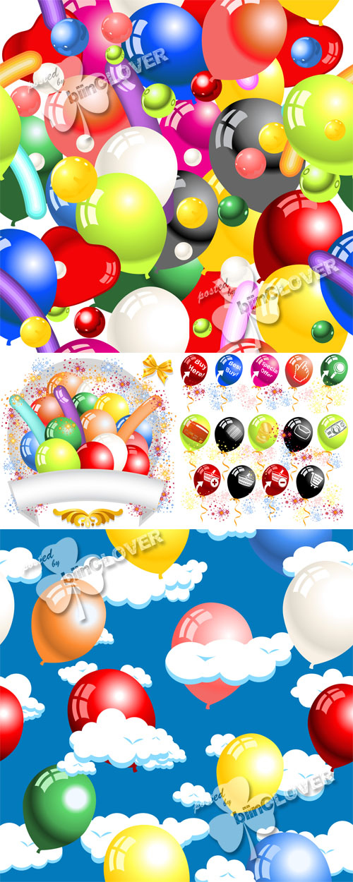 Holiday background with ballons 0508