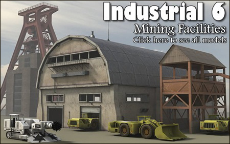 [3DMax] DEXSOFT-GAMES - Industrial 06 - Mining Facilities model pack