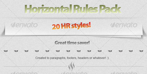 20 Horizontal Rule styles