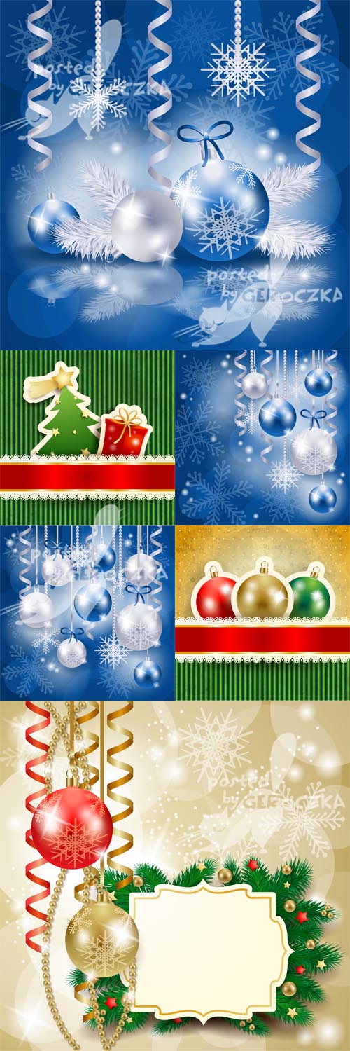 Christmas background with baubles 0511