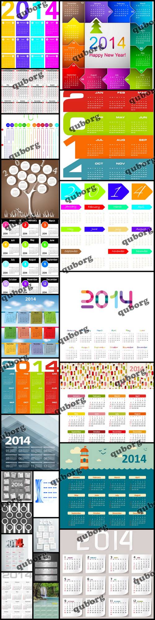 Stock Vector - Calendars for 2014 8