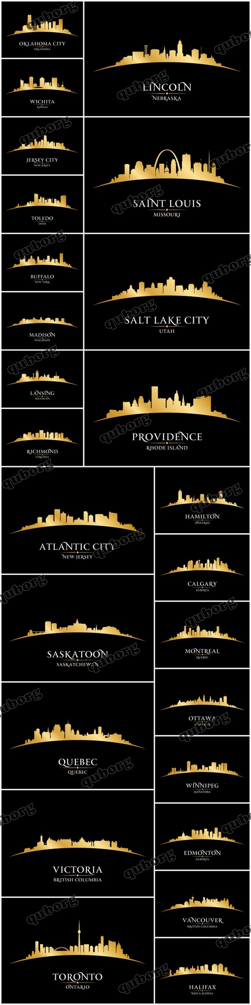 Stock Vector - City Skyline Silhouette