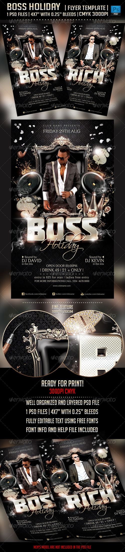 Boss Holiday Flyer Template