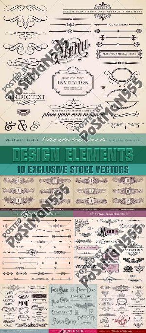    | Calligraphic design elements, 