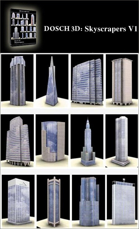 D0SCH DESIGN 3D Skyscrapers V1