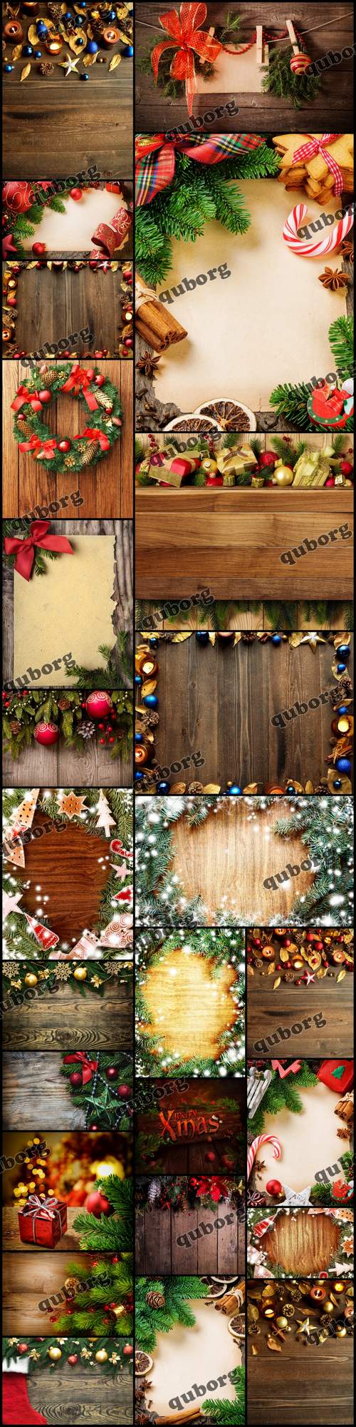 Stock Photos - Christmas, New Year Decorations on Wooden Background