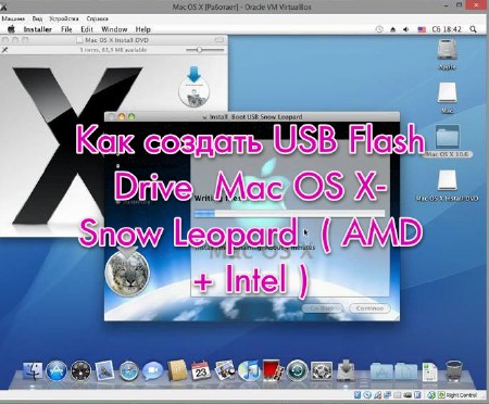   USB Flash Drive  Mac OS X- Snow Leopard  ( AMD  Intel ) (2013)