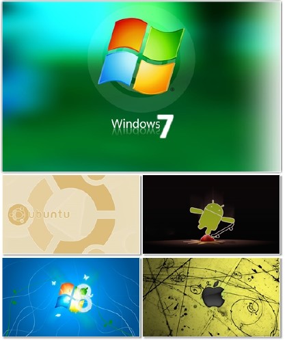Подборка красивых фонов с эмблемами операционных систем 3