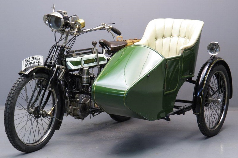 Старинный мотоцикл Zenith Gradua 1912