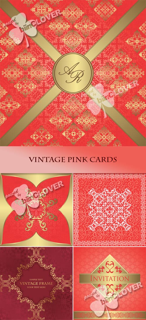 Vintage pink cards 0539