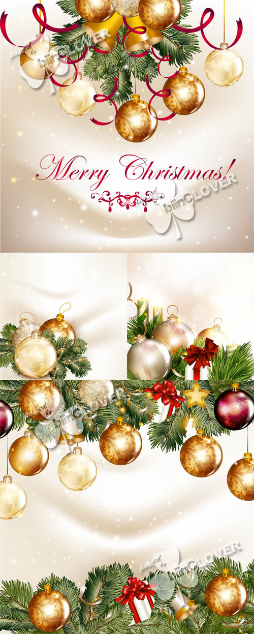 Christmas design with gold baubles 0540