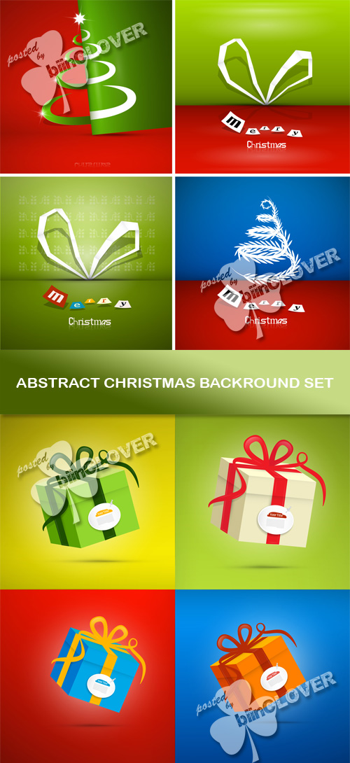 Abstract Christmas background set 0541