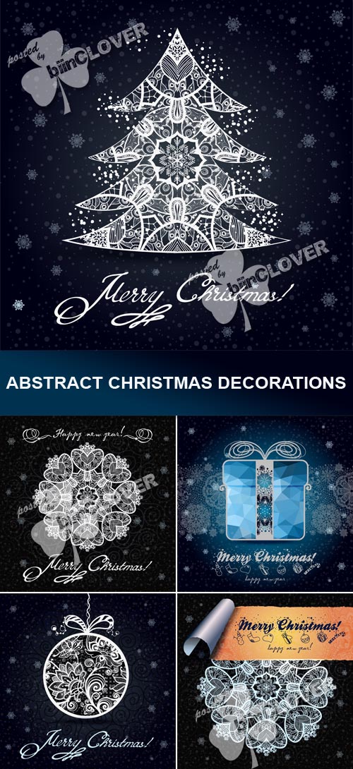 Abstract Christmas decorations 0541
