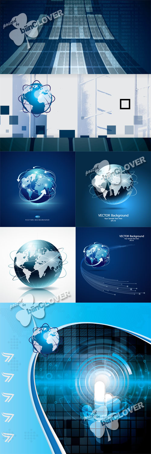 Business template with globe 0543
