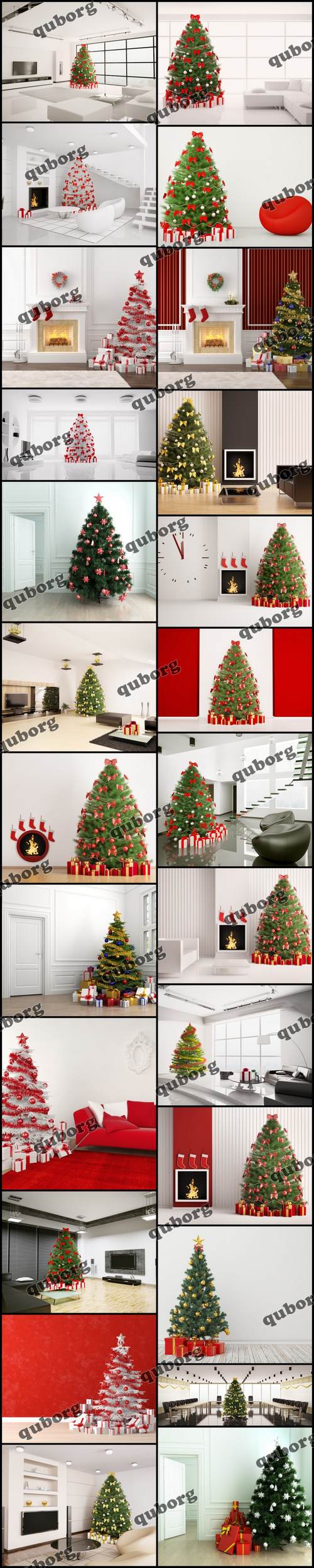 Stock Photos - 3D Render Christmas Interiors