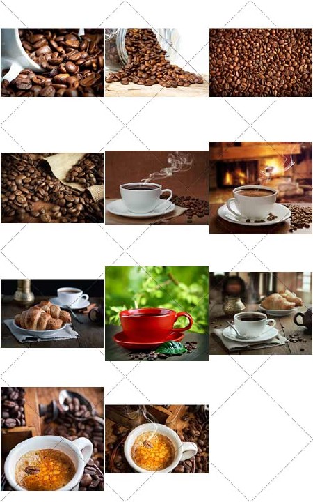 Натуральный кофе на завтрак, утром бодрящий | Organic coffee for breakfast in morning invigorating, 3 - стоковый клипарт