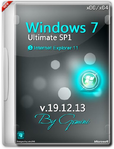 Windows 7 Ultimate SP1 x86/x64 v.19.12.13 By Gemini (RUS/2013)