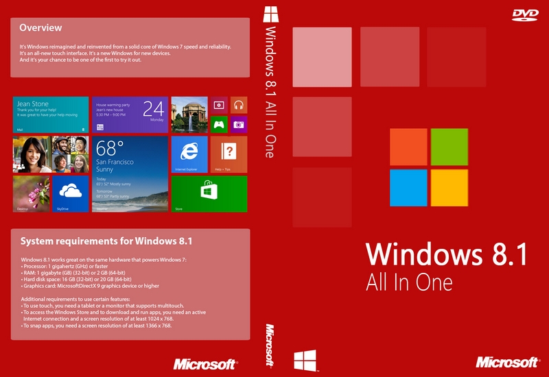 Microsoft Windows 8.1 AIO x64 (4-in-1)/ English Final Incl. Activator October, 2013