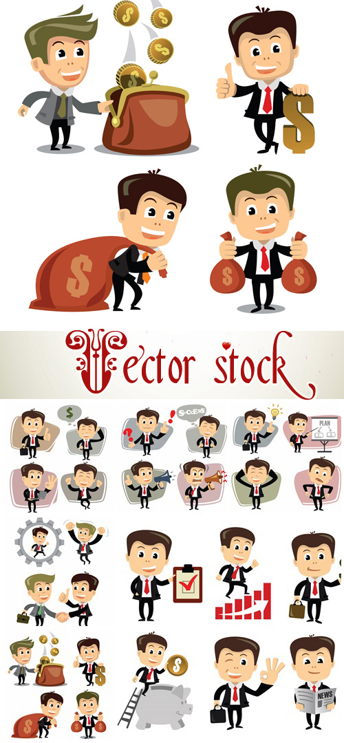Business people, 10 - vector stock