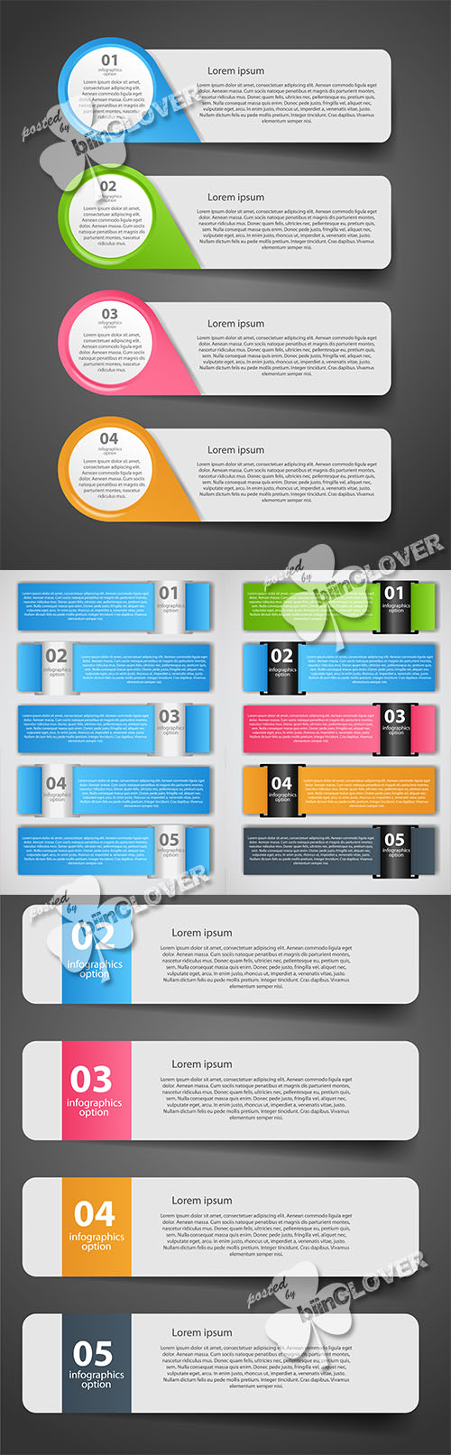 Infographics banners with numbers 0561