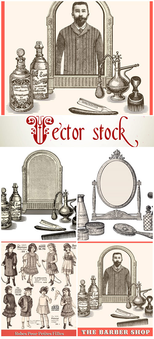 Vintage Barber Shop - vector stock