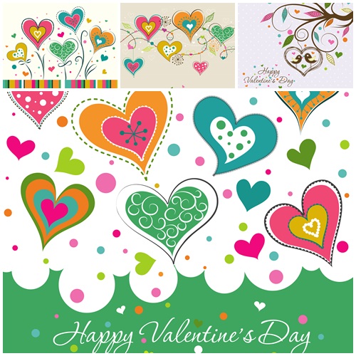 Vector collection for Valentines Day, 14 February, part 26