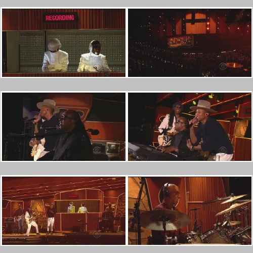 Daft Punk & Pharrell Williams & Stevie Wonder - Get Lucky (Live, The Grammy's)(2014) WEB HD1080