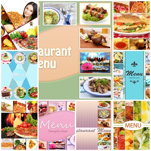 Restaurant menu background - stock photo