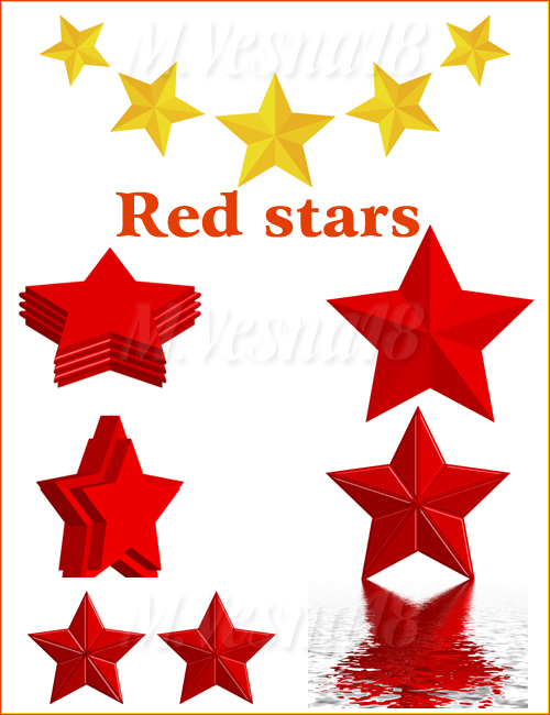     ,   / Red stars on a white background, the raster clipart