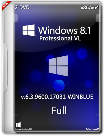 Windows 8.1 Pro VL 6.3.9600.17031 WINBLUE x86/x64 Full (RUS/2014)